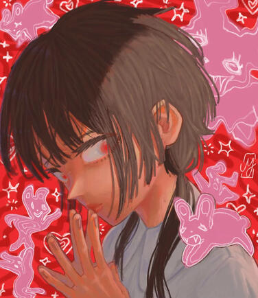 Rendered bust + background